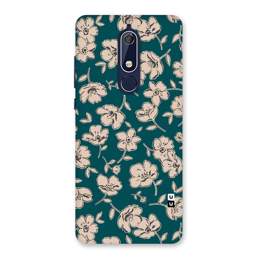 Beauty Green Bloom Back Case for Nokia 5.1