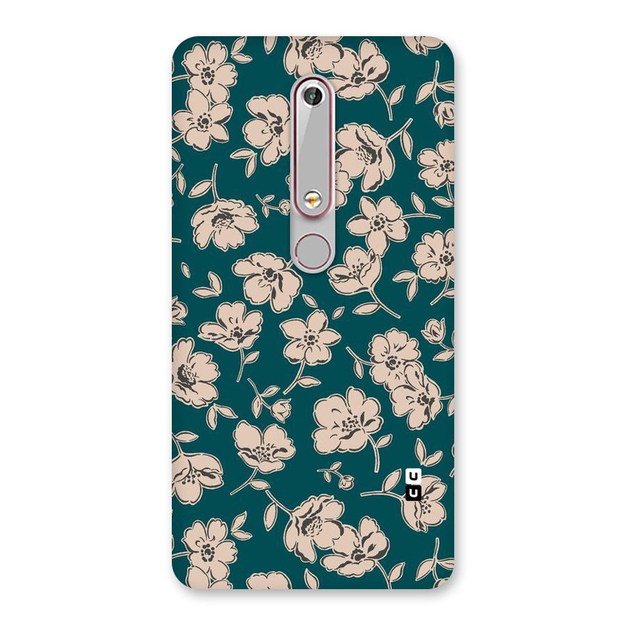 Beauty Green Bloom Back Case for Nokia 6.1