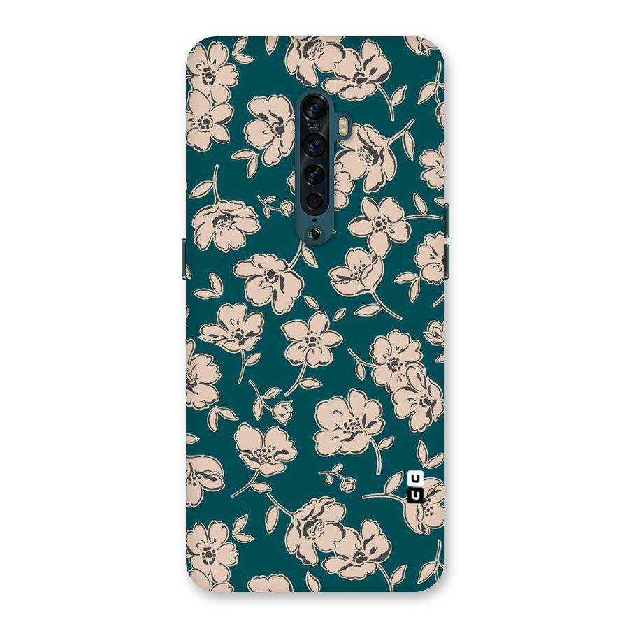 Beauty Green Bloom Back Case for Oppo Reno2