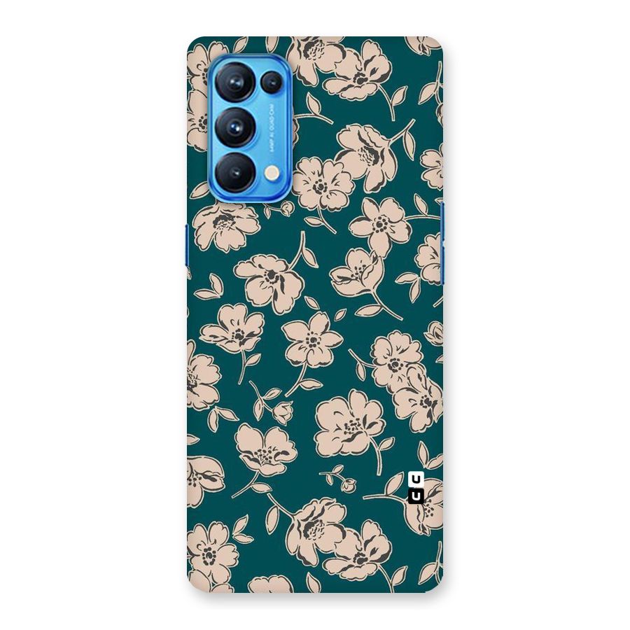 Beauty Green Bloom Back Case for Oppo Reno5 Pro 5G