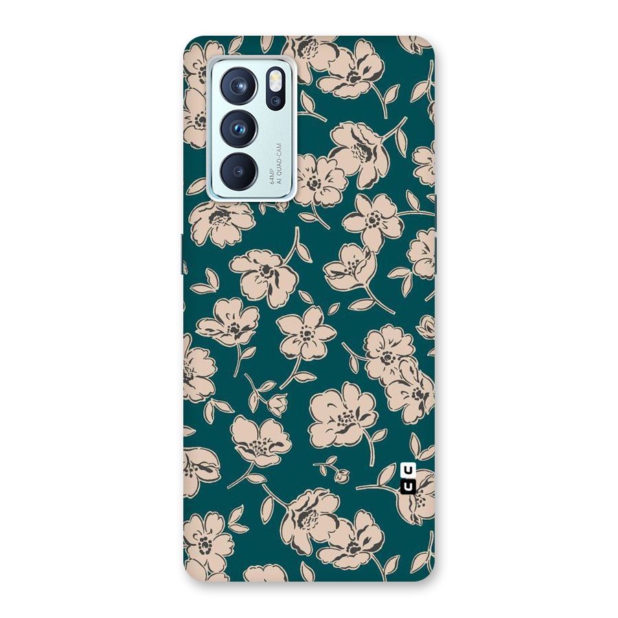 Beauty Green Bloom Back Case for Oppo Reno6 Pro 5G