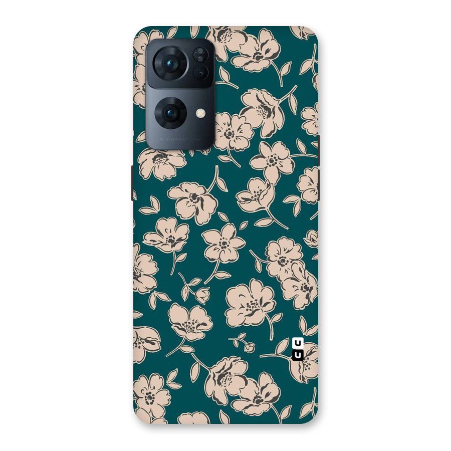 Beauty Green Bloom Back Case for Oppo Reno7 Pro 5G