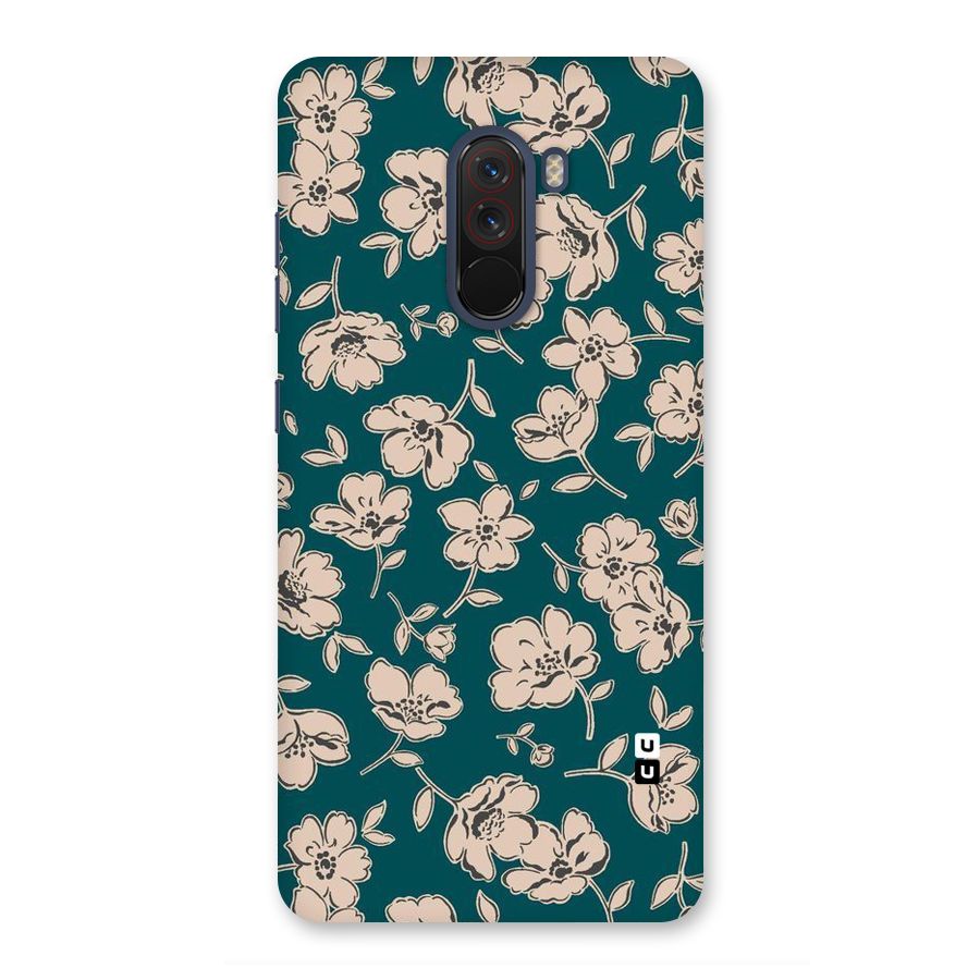 Beauty Green Bloom Back Case for Poco F1