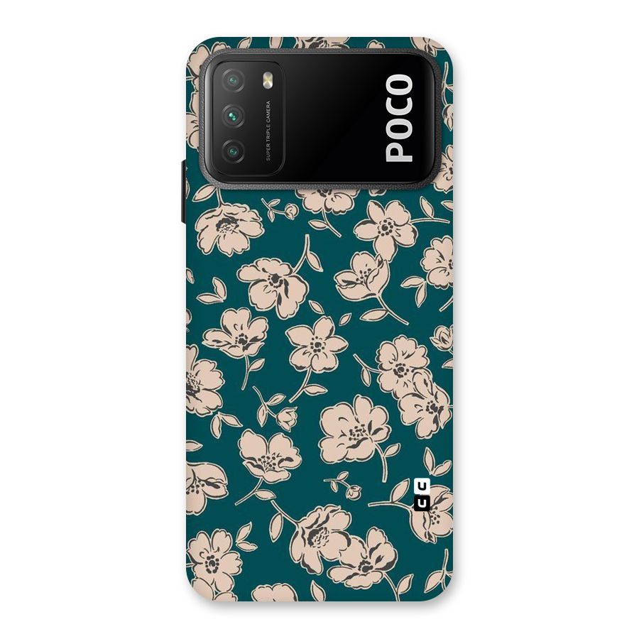 Beauty Green Bloom Back Case for Poco M3