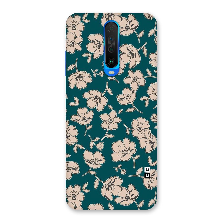 Beauty Green Bloom Back Case for Poco X2