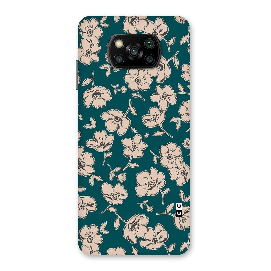 Beauty Green Bloom Back Case for Poco X3