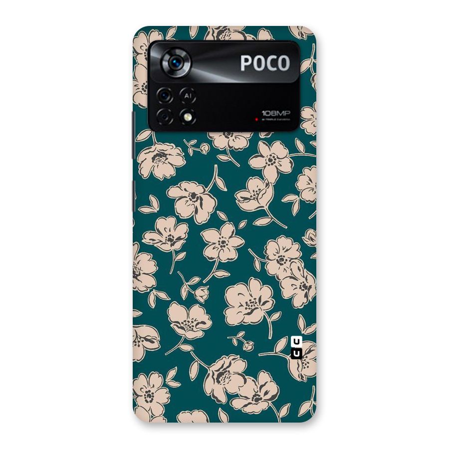 Beauty Green Bloom Back Case for Poco X4 Pro 5G