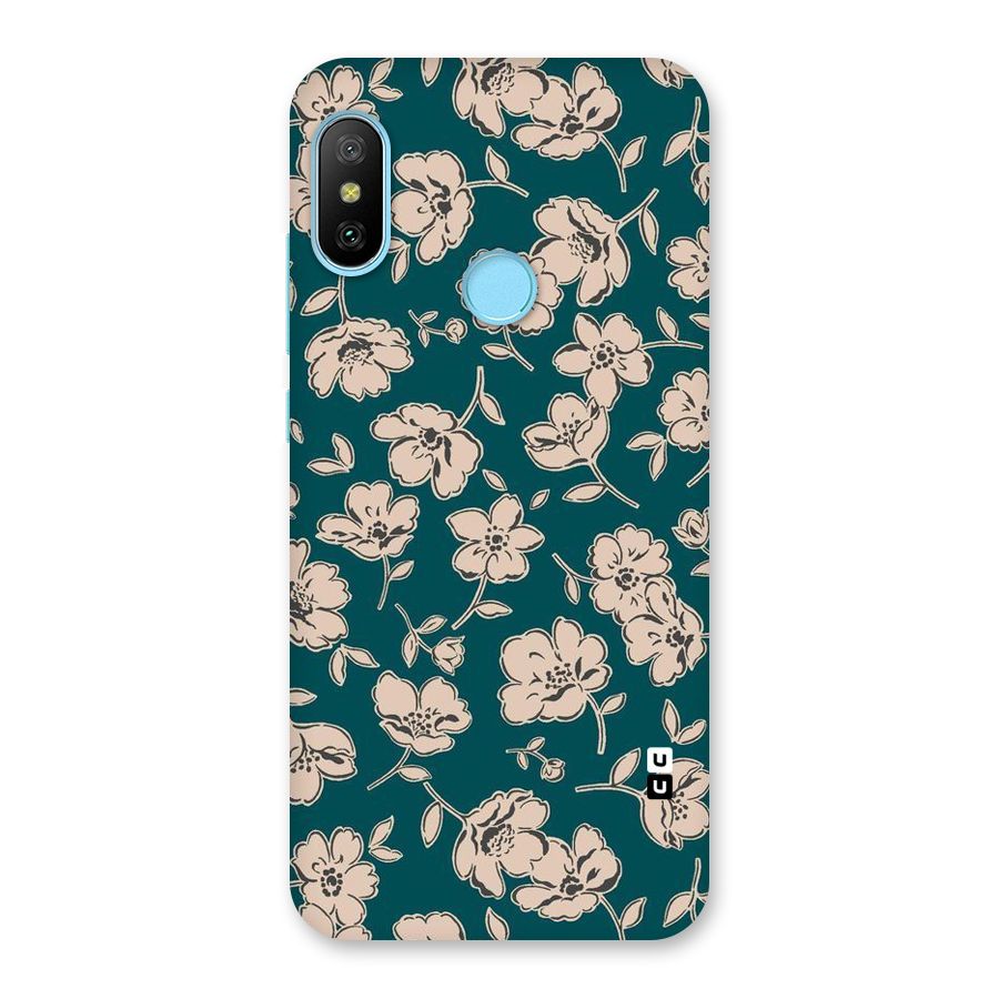 Beauty Green Bloom Back Case for Redmi 6 Pro