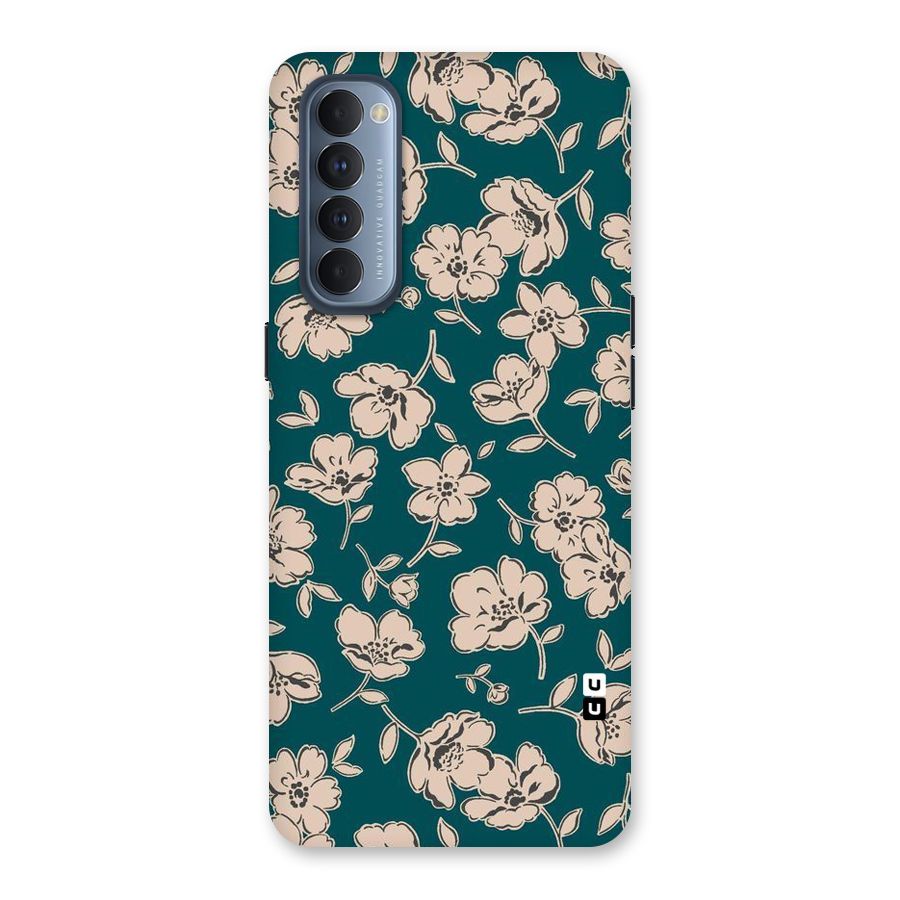 Beauty Green Bloom Back Case for Reno4 Pro
