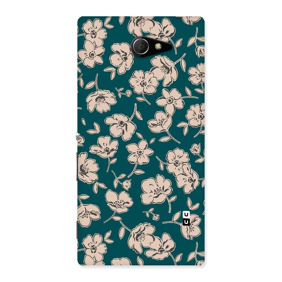 Beauty Green Bloom Back Case for Sony Xperia M2