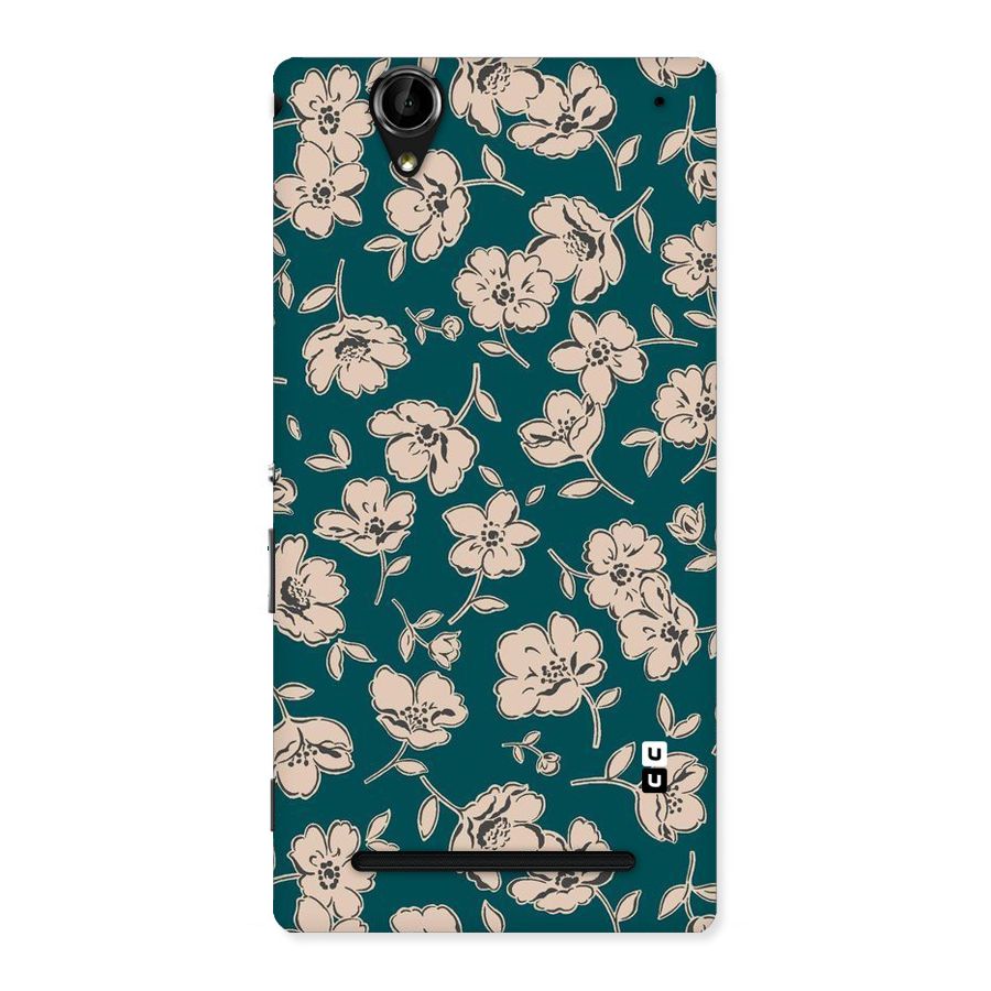 Beauty Green Bloom Back Case for Sony Xperia T2