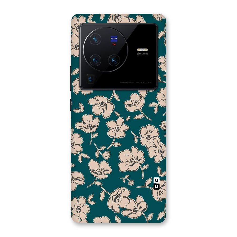 Beauty Green Bloom Back Case for Vivo X80 Pro