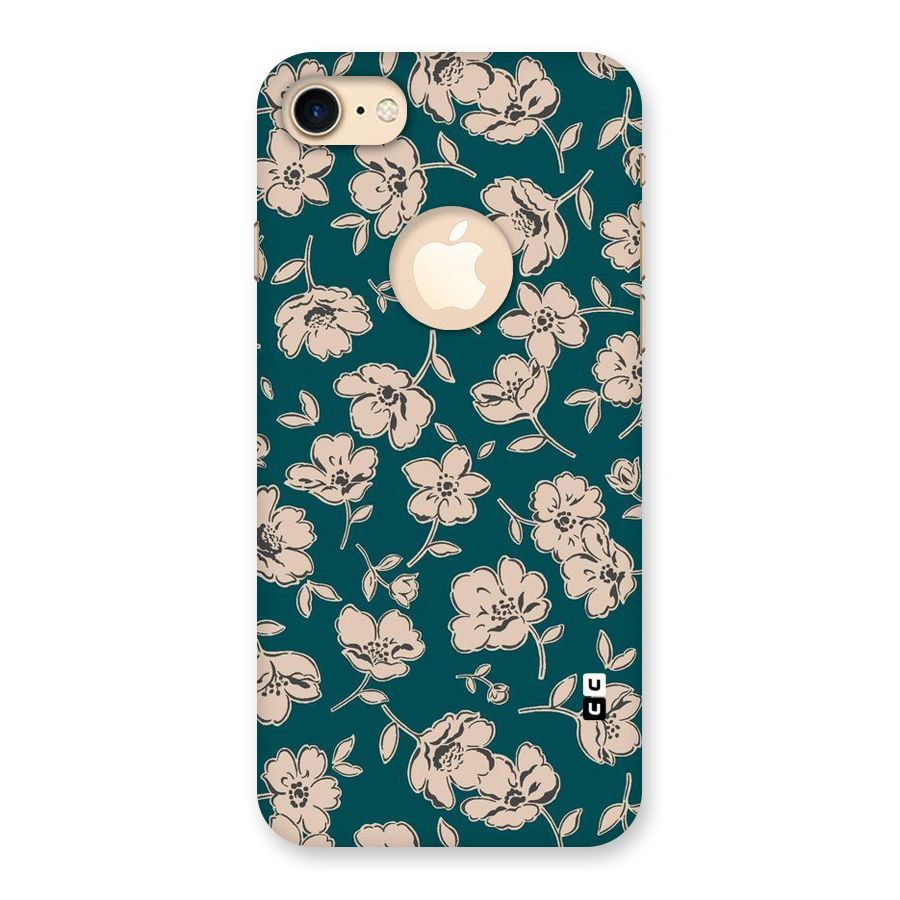 Beauty Green Bloom Back Case for iPhone 7 Logo Cut