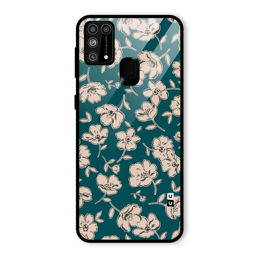 Beauty Green Bloom Glass Back Case for Galaxy F41