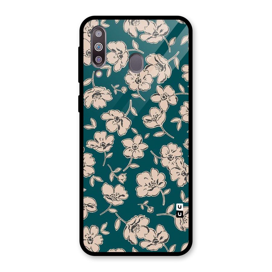 Beauty Green Bloom Glass Back Case for Galaxy M30