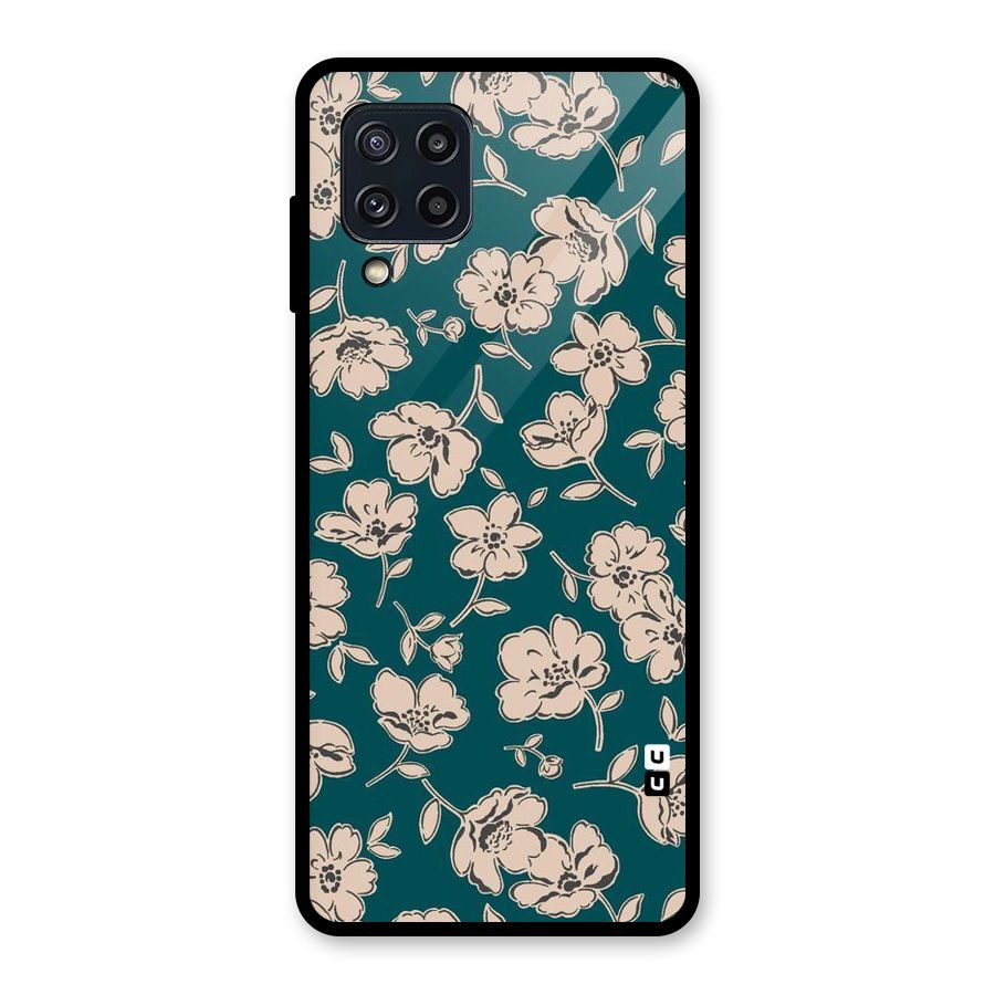 Beauty Green Bloom Glass Back Case for Galaxy M32
