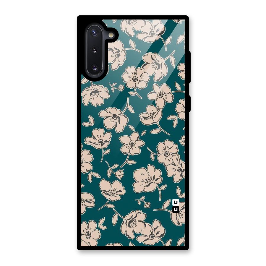 Beauty Green Bloom Glass Back Case for Galaxy Note 10