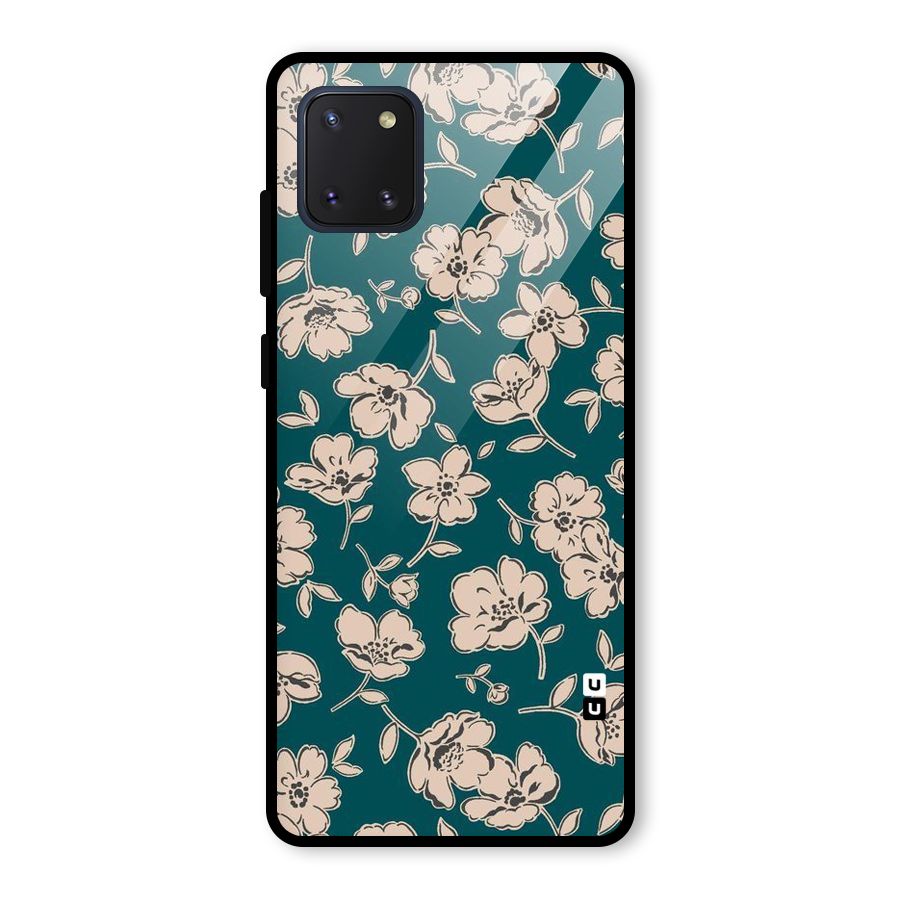 Beauty Green Bloom Glass Back Case for Galaxy Note 10 Lite