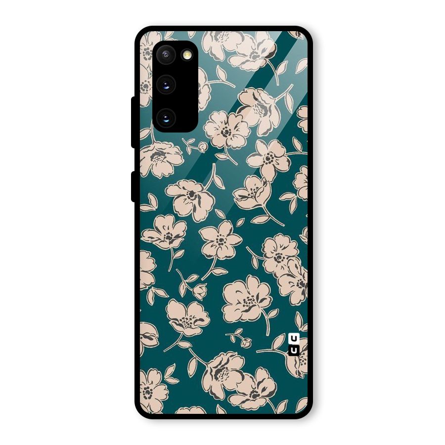 Beauty Green Bloom Glass Back Case for Galaxy S20 FE 5G