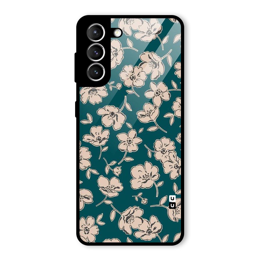 Beauty Green Bloom Glass Back Case for Galaxy S21 5G