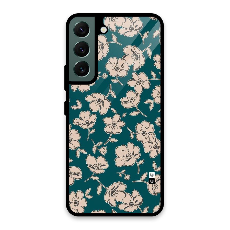 Beauty Green Bloom Glass Back Case for Galaxy S22 5G