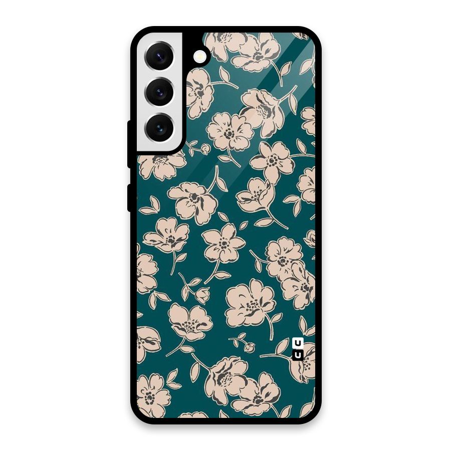Beauty Green Bloom Glass Back Case for Galaxy S22 Plus 5G