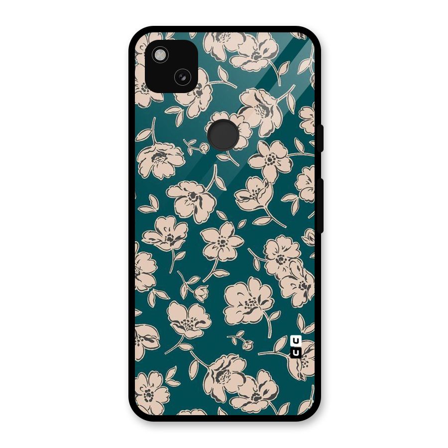 Beauty Green Bloom Glass Back Case for Google Pixel 4a