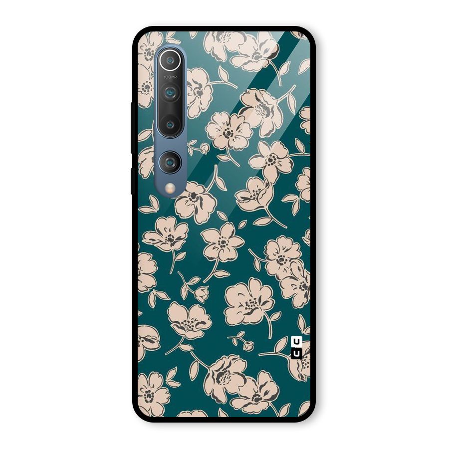 Beauty Green Bloom Glass Back Case for Mi 10