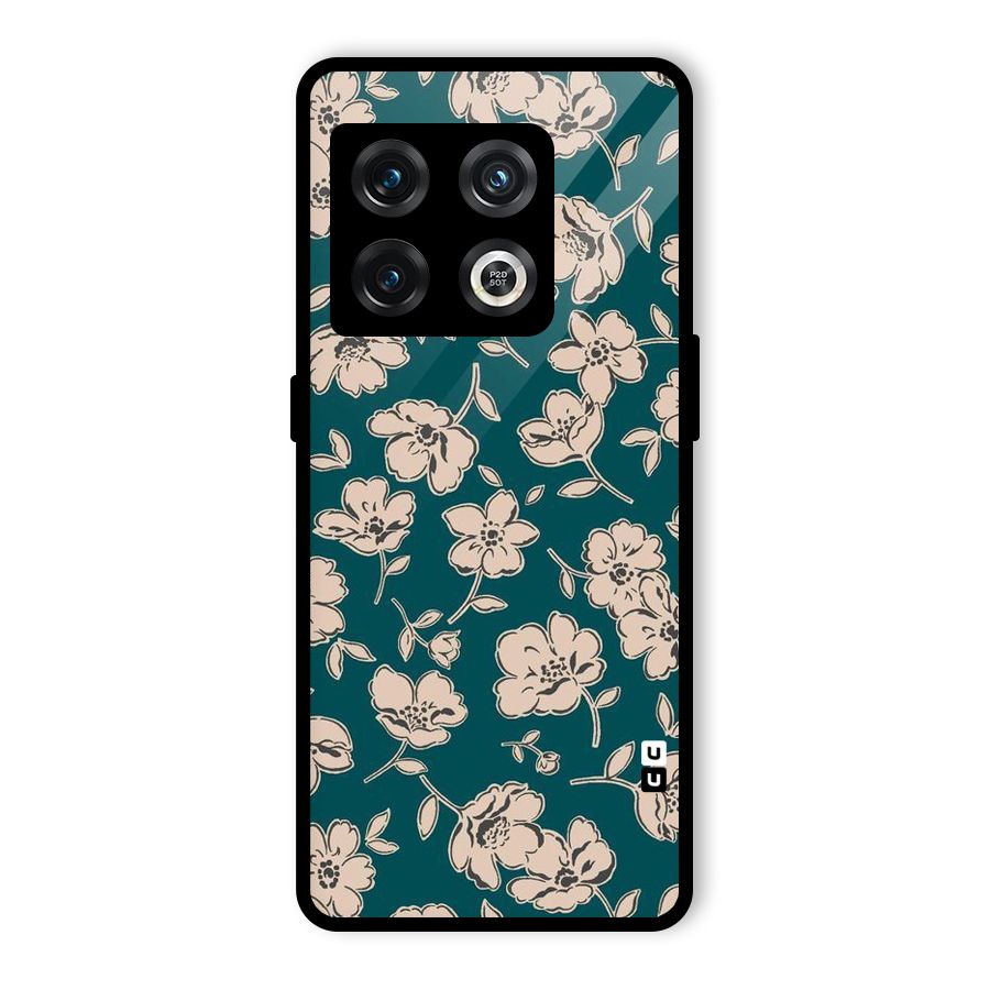 Beauty Green Bloom Glass Back Case for OnePlus 10 Pro 5G