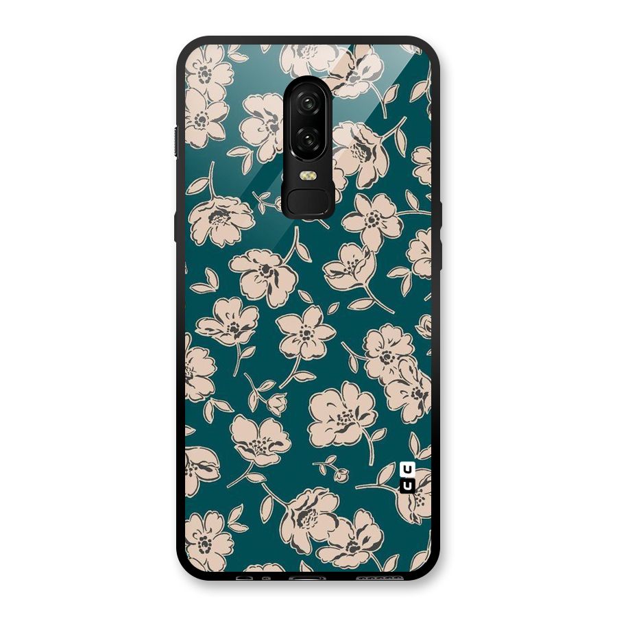 Beauty Green Bloom Glass Back Case for OnePlus 6