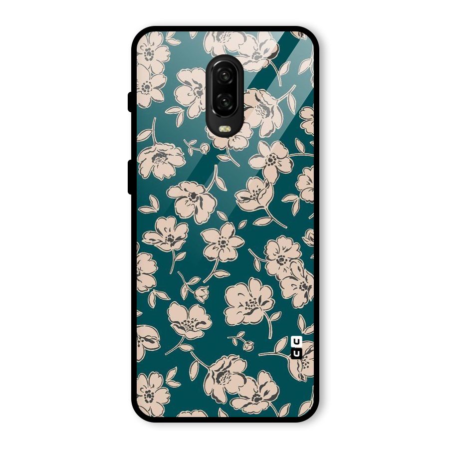 Beauty Green Bloom Glass Back Case for OnePlus 6T