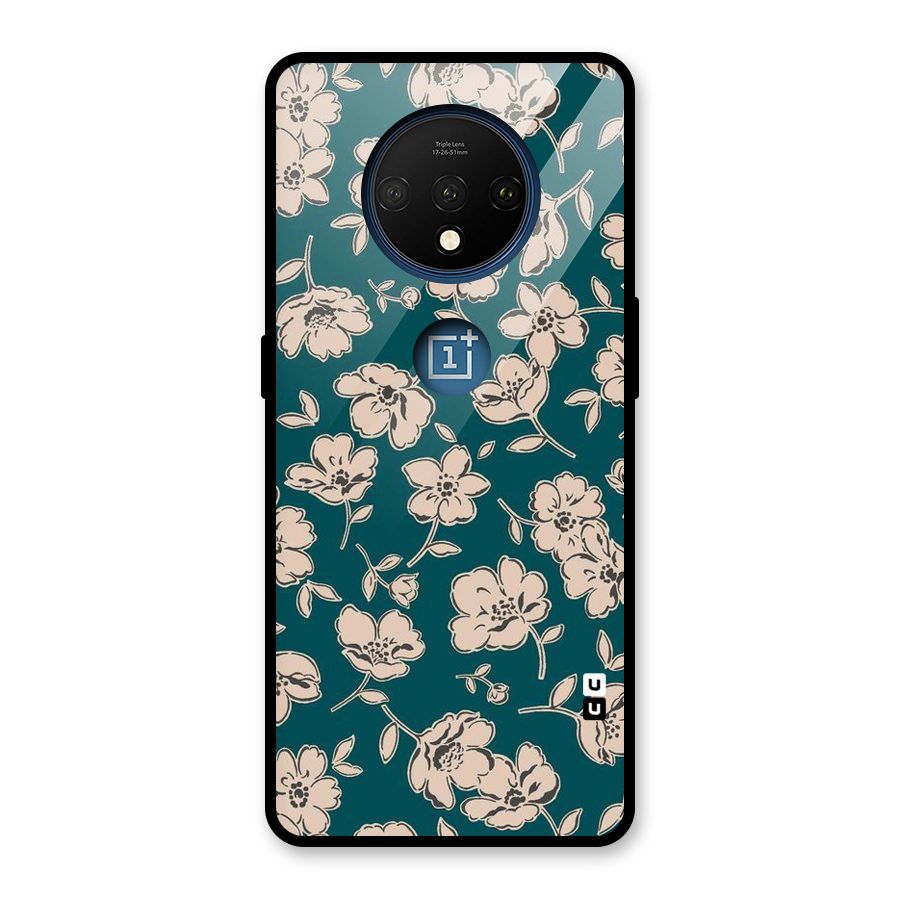 Beauty Green Bloom Glass Back Case for OnePlus 7T