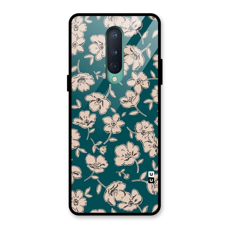 Beauty Green Bloom Glass Back Case for OnePlus 8