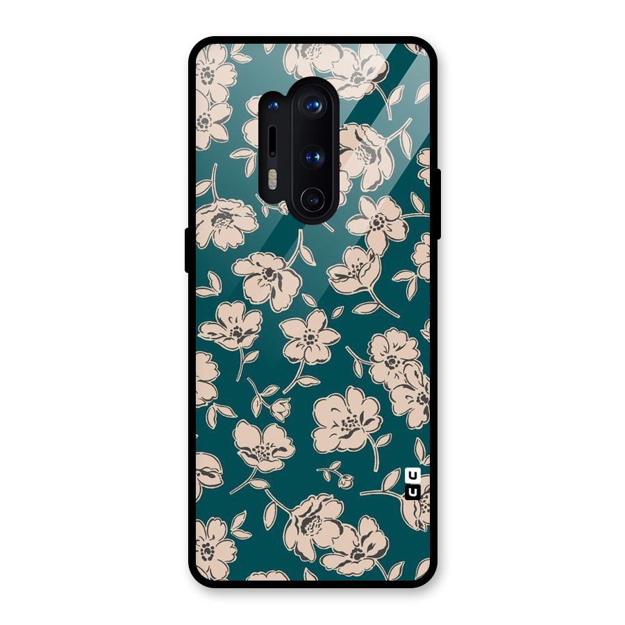 Beauty Green Bloom Glass Back Case for OnePlus 8 Pro