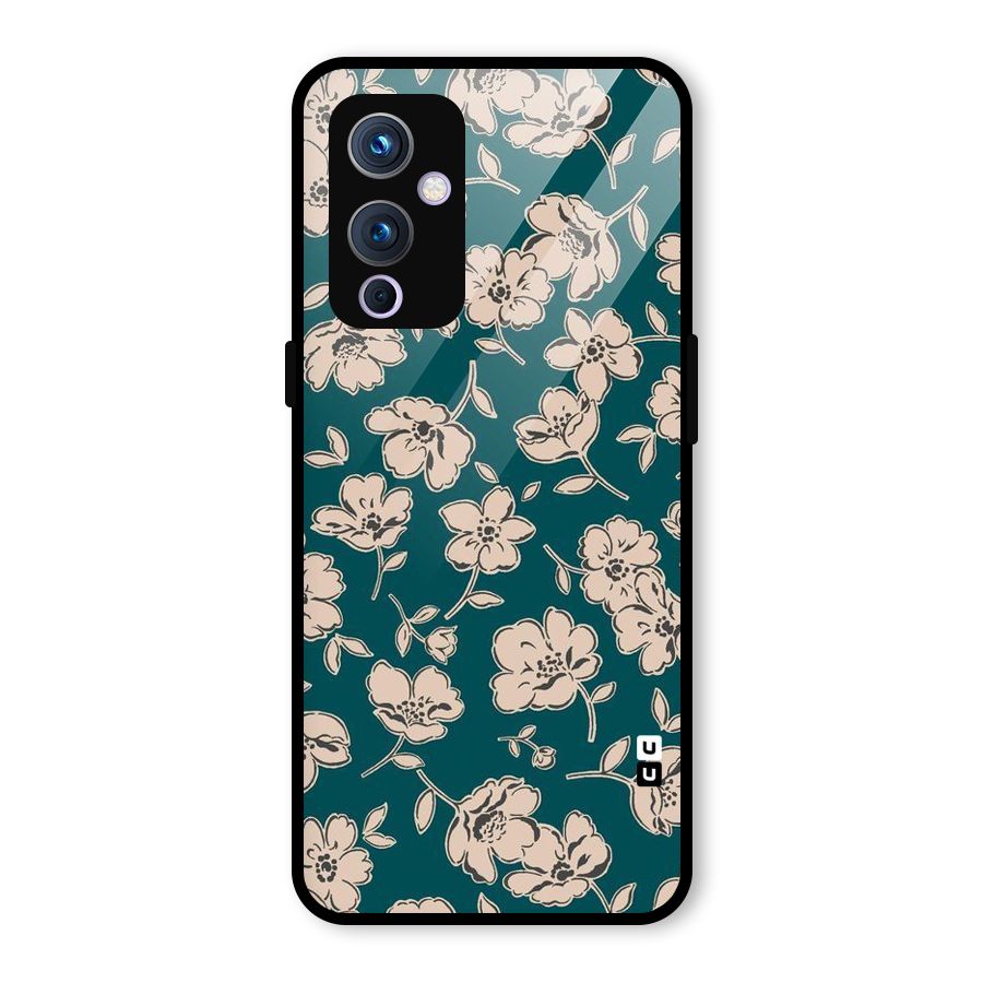 Beauty Green Bloom Glass Back Case for OnePlus 9