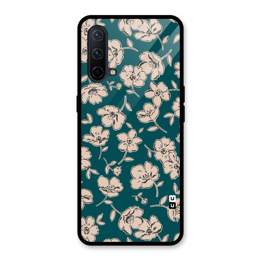 Beauty Green Bloom Glass Back Case for OnePlus Nord CE 5G
