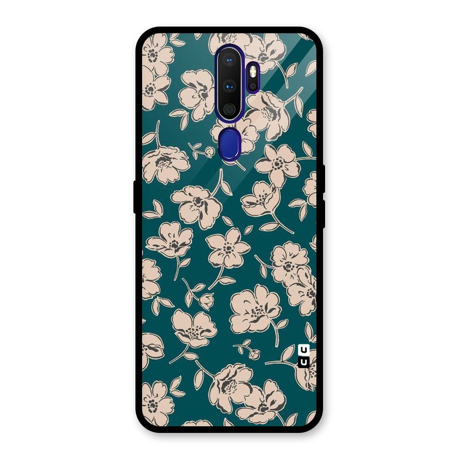 Beauty Green Bloom Glass Back Case for Oppo A9 (2020)