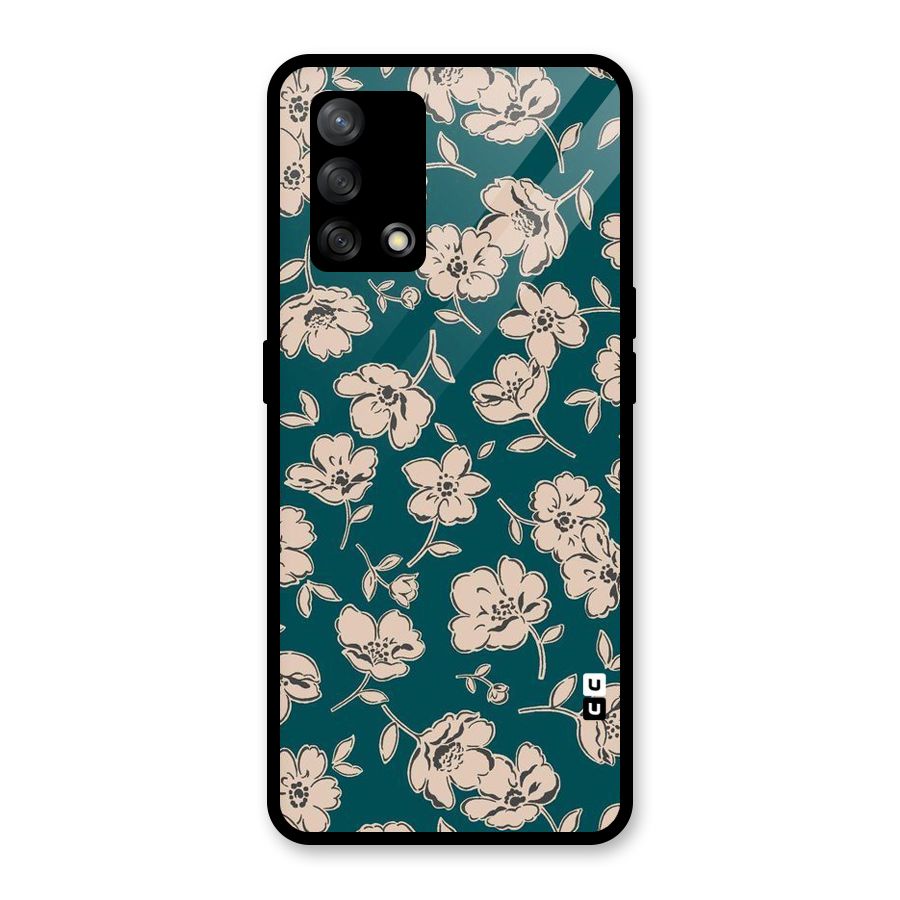 Beauty Green Bloom Glass Back Case for Oppo F19