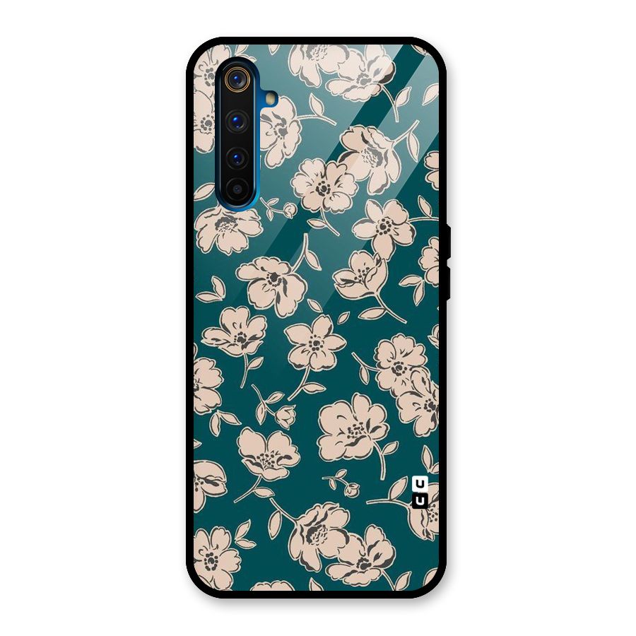 Beauty Green Bloom Glass Back Case for Realme 6 Pro