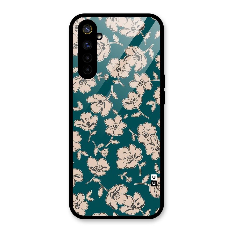 Beauty Green Bloom Glass Back Case for Realme 6i