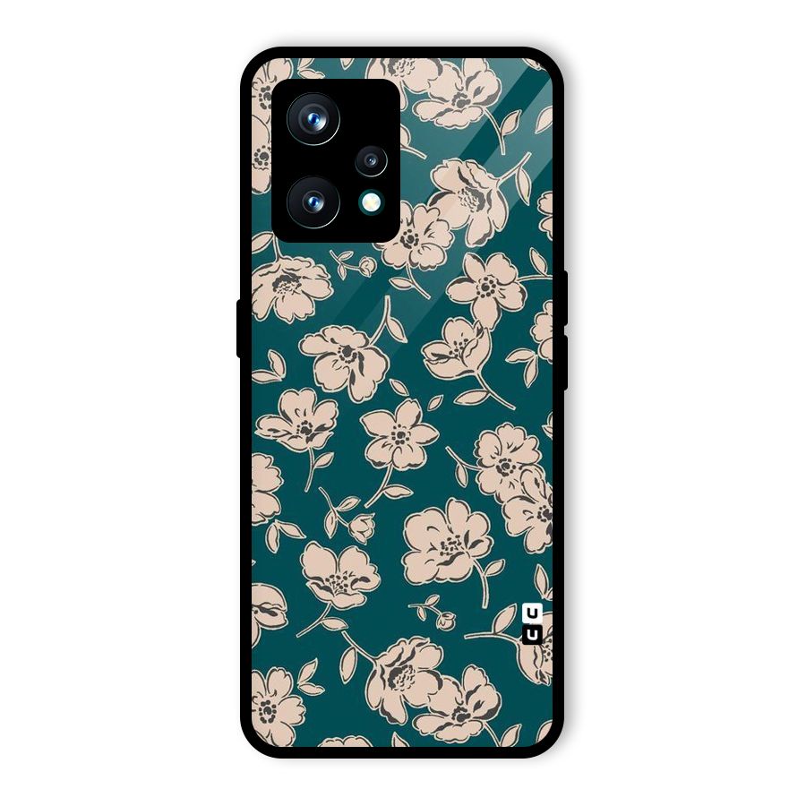 Beauty Green Bloom Glass Back Case for Realme 9 Pro Plus 5G