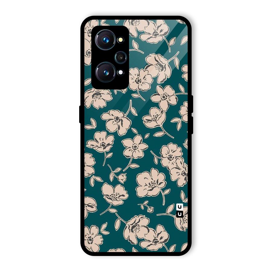 Beauty Green Bloom Glass Back Case for Realme GT 2