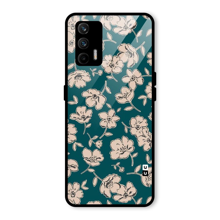 Beauty Green Bloom Glass Back Case for Realme GT 5G