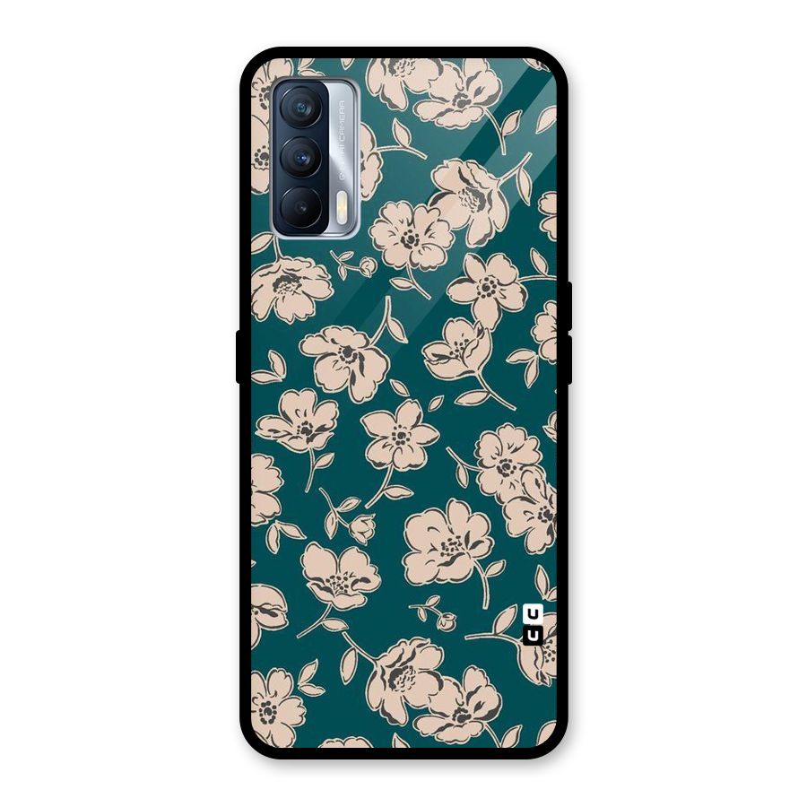Beauty Green Bloom Glass Back Case for Realme X7