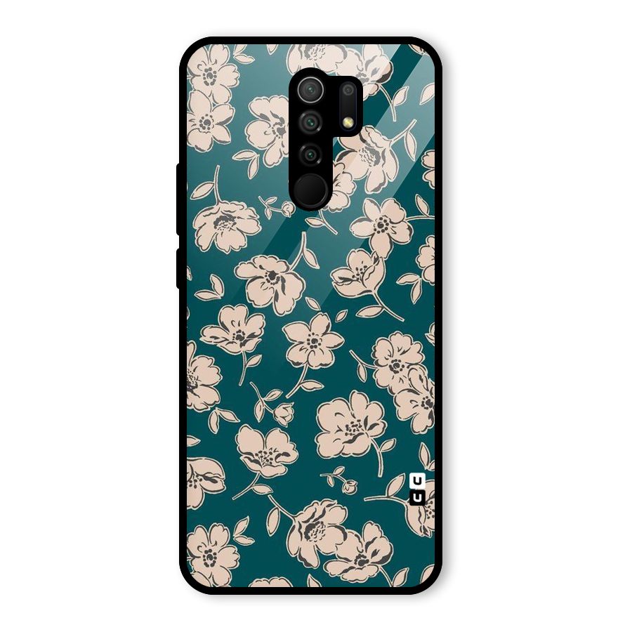 Beauty Green Bloom Glass Back Case for Redmi 9 Prime