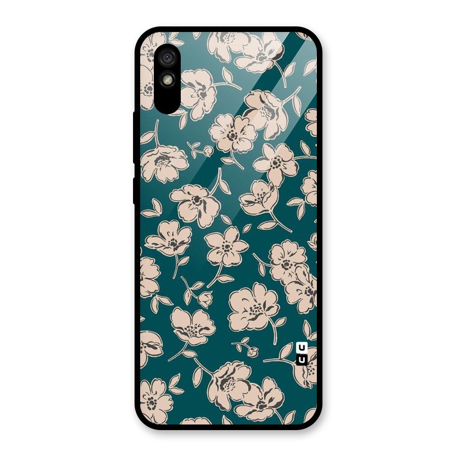 Beauty Green Bloom Glass Back Case for Redmi 9i