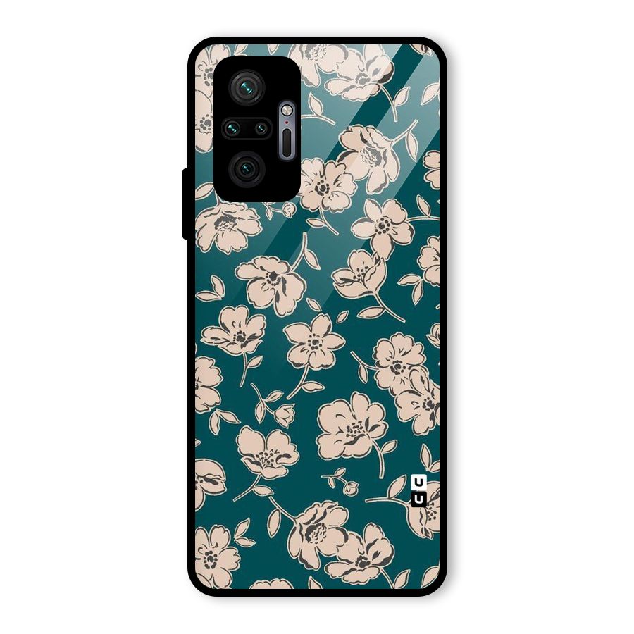 Beauty Green Bloom Glass Back Case for Redmi Note 10 Pro