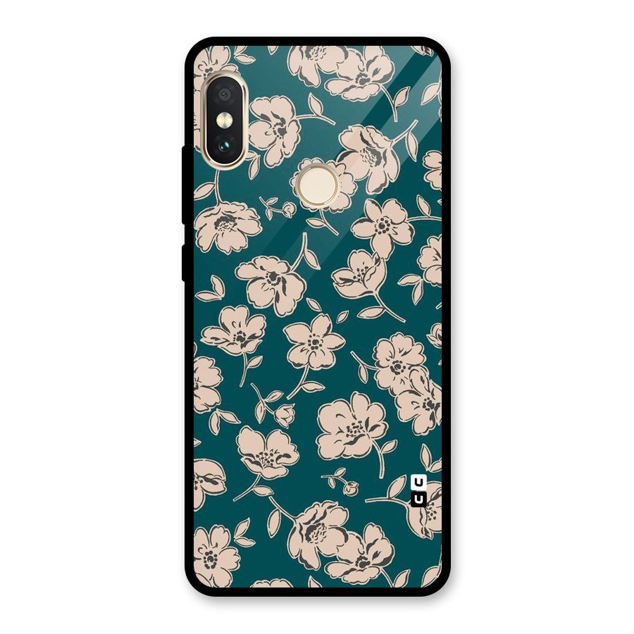 Beauty Green Bloom Glass Back Case for Redmi Note 5 Pro