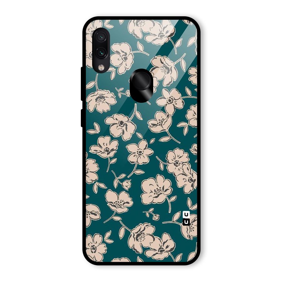 Beauty Green Bloom Glass Back Case for Redmi Note 7 Pro