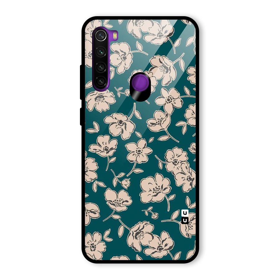 Beauty Green Bloom Glass Back Case for Redmi Note 8